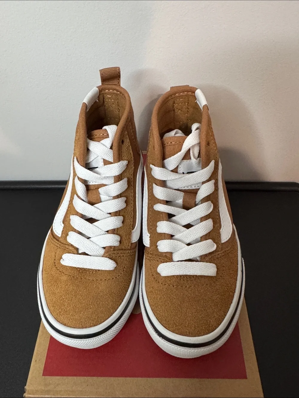 Vans Ashwood Hi Devon Brown Suede Chipmunk High-Top Sneakers Toddler 11 New NIB